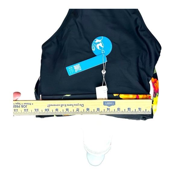 Cupshe | NWT XS Small Black Floral One Piece Swim Suit - Picture 12 of 15